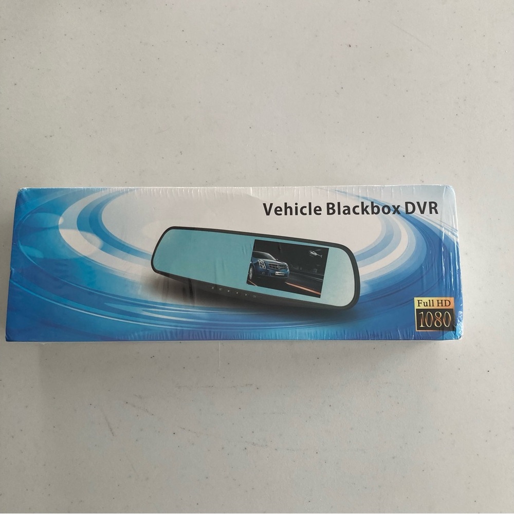 NIB Vehicle Blackbox DVR Full HD 1080 Rear View Mirror Vehicle Camera Wide Angle